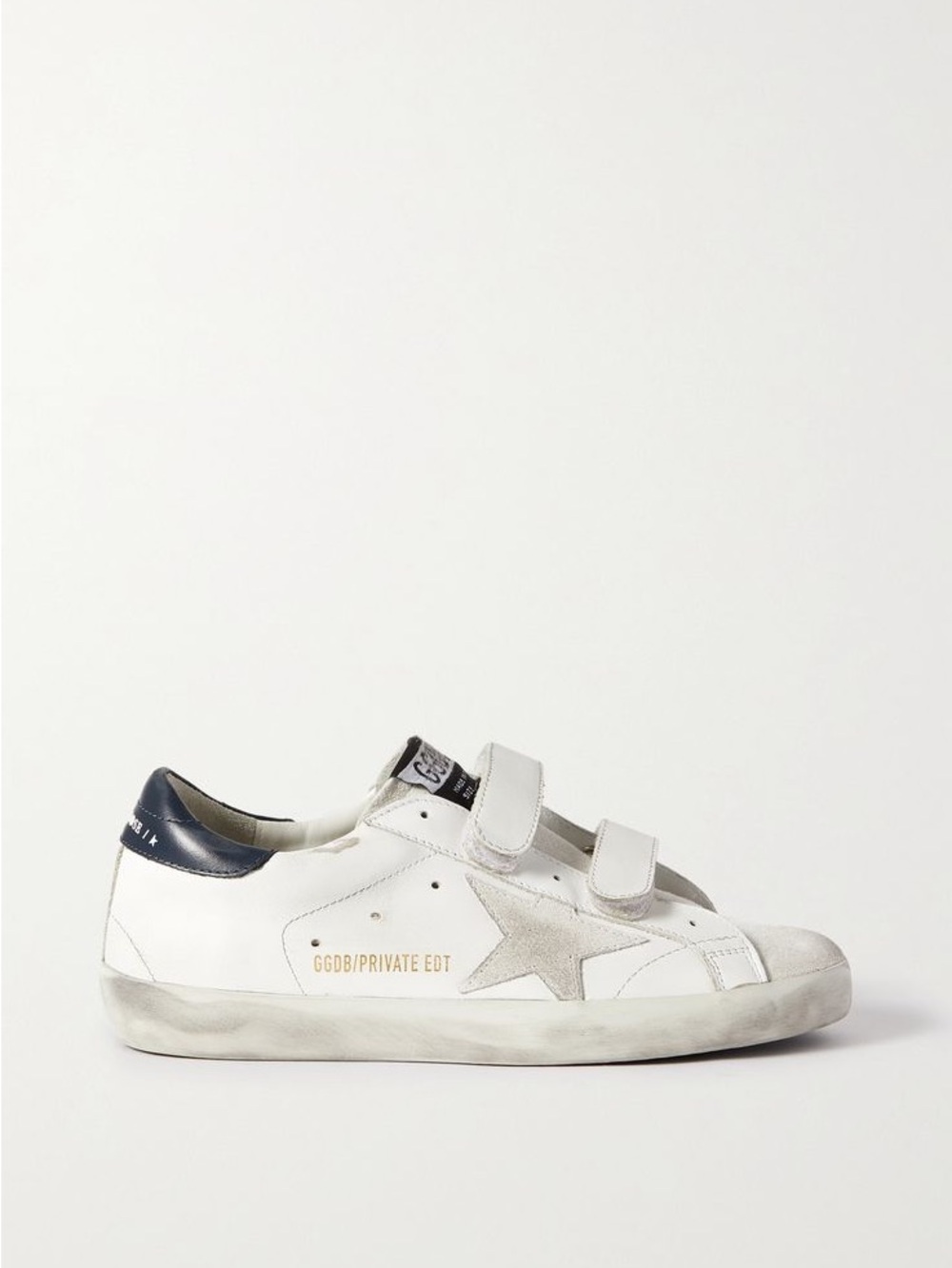 Golden Goose Private Edit Old School Sneaker White Leather/Blue sz 41 New in Box